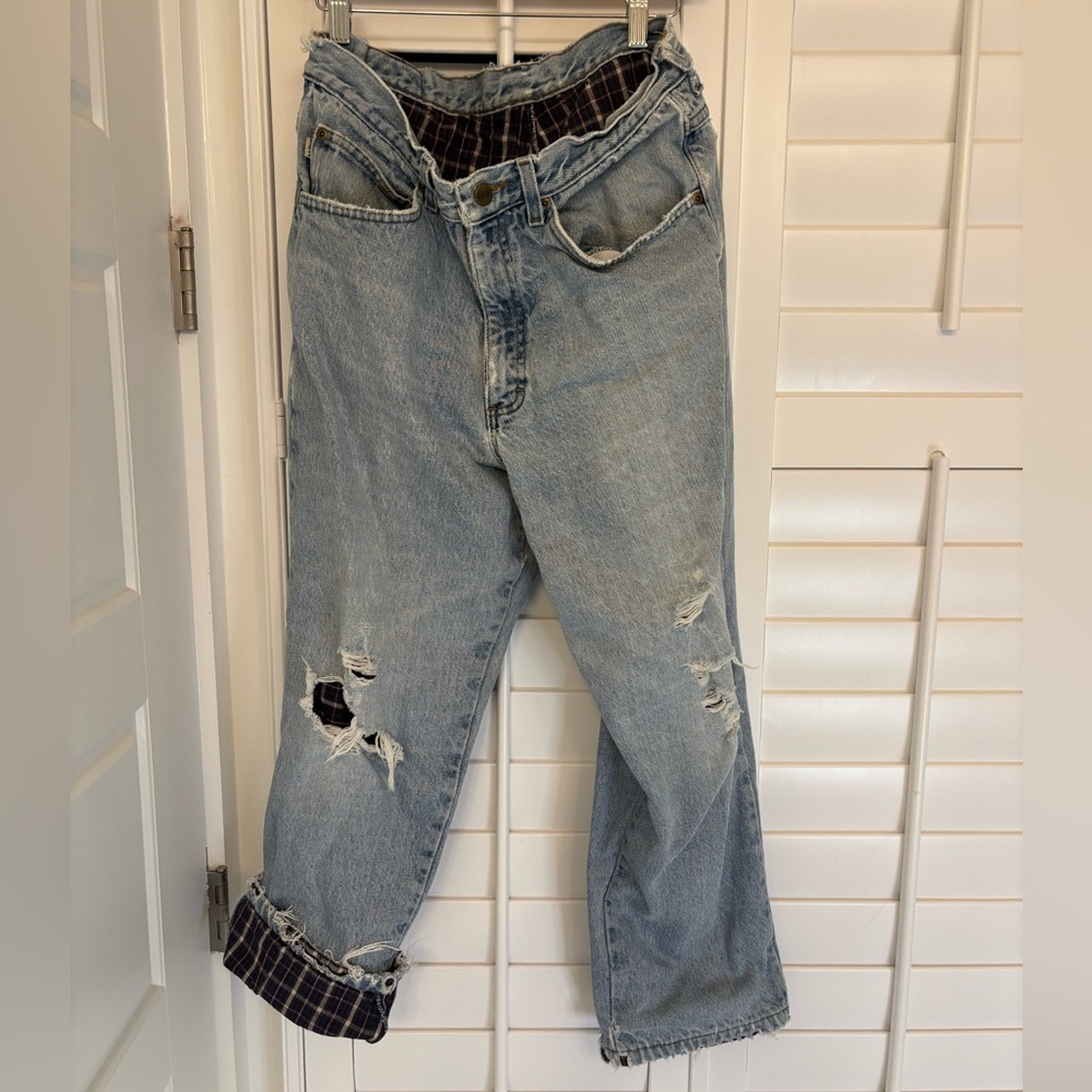 Vintage LL Bean jeans with flannel lining 33 x 29